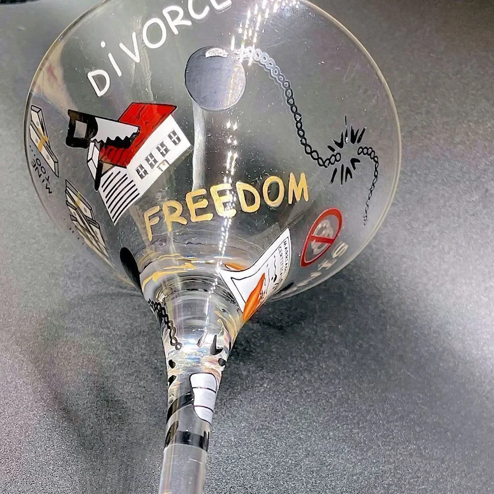 LOLITA - “Divorce” * Love my Martini * Hand-painted Martini Glass